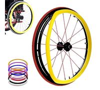 24" Push Wheel Wheel Chair Cover, Rear Wheel Sports Wheel Chair Cover, 4.6MM Thick Wheel Chair Cover, Non-Slip/Wear-Resistant, Improves Grip, Pair Yellow