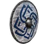24" Replica Wooden Viking Round Shield Battle Decorative Engraved Designer Armor