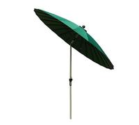 24-Rib Deck Umbrellas Outside, Deck Umbrella, Adjustable Angle, Sturdy Aluminum Alloy, Suitable for Gardens, Pools, Beaches, Balconies(Green)