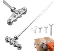 ,24",Rip Cut Circular Saw Guide Rail, Stainless Steel Adjustable Roller Guide for Precise Straight Wood Cutting, Compatible with Most Circular Saws