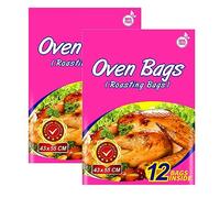 24×Roasting Oven Bags Turkey Size, Large Cooking Roasting Bags for Turkey Meats Chicken Fish Vegetables (2Pack, 43 x 55 cm)
