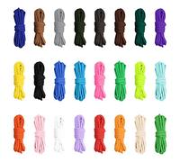 24 Rolls 10 Feet Parachute Cord 4mm Paracord Cord 550 Multifunction Type III Paracord Ropes 550lb Survival Paracord Random Combo Crafting Kit 7 Strand Cord Tent Rope Outdoor Survival Rope