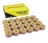 24 Rolls SPORTTAPE Cohesive Finger Tape, 2.5cm x 4.5m - Beige Self Adhesive
