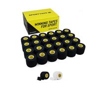 24 Rolls SPORTTAPE Tearable 5 cm x 4.5 m Elastic Adhesive Bandage EAB - Strong-Grip, Breathable Sports Tape | Rugby Lifting, Joint Support, Compression & Thumb Taping - Black