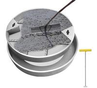24" Round Septic Tank Covers Hidden Manhole & Drain Basin Covers for Pathways Stainless Steel Landscape Cover (30" Diameter)