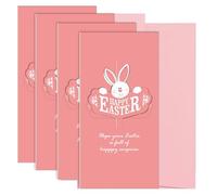 24 Set Bunny Easter Greeting Value Card Cute Unique Designed Greeting Happy Easter Themed Cards with Envelopes Three fold Easter Blessing Card for Invitations Gifts Presents