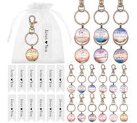 24 Set Christian Bible Verse Keychains Bulk Religious Keyring for Men Women | Jesus Loves You Cards Inspirational Cross Gifts for Family Staff Nurses Teachers Educator Coworker
