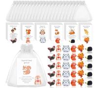 24 Set Fall Thank You Gift Thanksgiving Party Favor Bulk Positive Artificial Autumn Resin Figures Maple Leaf Acorn Employee Appreciation with Card for Friendsgiving Teacher Staff Coworker Team