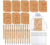 24 Set Thank You Gifts Bulk Motivational Journal Notebooks Thank You Ballpoint Pens Organza Bags Inspirational Quote Pen Positive Notepad Appreciation Gifts for Employee Coworker Teacher Volunteer