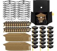 24 Sets Graduation Gifts Include Bracelets Pins Gift Boxes Cards Class of 2025 Grad Gift for Students Women Men