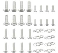24 Sets M4 M6 M8 304 Stainless Steel Phillips Pan Head Screws Bolts and Washers for TV Wall Mounting