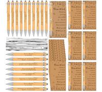 24 Sets Team Appreciation Gifts Motivational Bamboo Pen with Team Worker Cards Team Gifts for Employees Coworkers Thank You Gift for Colleague Teacher Nurse Assistant Office Staff Inspirational Gift