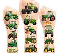 24 Sheet (144Pcs) Tractor Temporary Tattoos Tractor Party Favors Tractor Theme Birthday Party Supplies Decorations for Kids Boy Girls Prizes Christmas Gifts Goodie Bags Stuffers