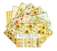 24 Sheet Sunflower Pattern Paper 6x6 Inch Single Sided Floral Scrapbook Paper for DIY Card Making Journaling Album Decor