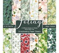 24 Sheet Vintage Floral Scrapbook Paper Pad, 6x6 Inch Decoupage Paper Sheets with 12 Patterns Decorative Paper for Junk Journal, Card Making, DIY Collage and Crafting Supplies (Lily)