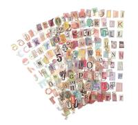 24 Sheet Vintage Scrapbook Stickers, Cute Alphabet Number Sticker, Scrapbook Stickers Graffiti, Self Adhesive Decals Supplies for Scrapbooks, Notebook, Classroom Decor, Door, Mailbox, Water Bottle