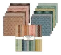 24 Sheets 12x12in Scrapbook Paper, Double Sided Boho Vintage Paper