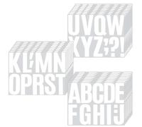 24 Sheets / 248pcs Large Letter Stickers, 4 Inch Self Adhesive Vinyl Uppercase Letters Stickers Alphabet Letter Stickers for Poster Board Bulletin Board Crafts Home Decoration (White)