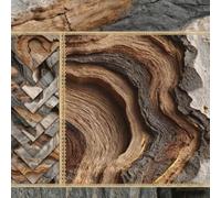 24 Sheets 6x6 in Scrapbook Paper, Nature-Inspired Single Sided Patterned Paper for DIY Crafting, Junk Journals, Card Making and Gift Wrapping, 12 Designs (Brown, one Size)