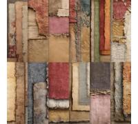24 Sheets 6x6 in Scrapbook Paper, Vintage Single Sided Patterned Paper for DIY Crafting, Junk Journals, Card Making and Gift Wrapping, 12 Designs (Style 3, one Size)