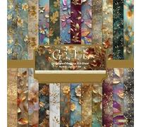 24 Sheets 6x6 in Scrapbook Paper, Vintage Single Sided Patterned Paper for DIY Crafting, Junk Journals, Card Making and Gift Wrapping, 12 Designs (Style 4, one Size)