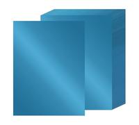 24 Sheets Blue Mirror Cardstock Paper A4, 92lb/250gsm Metallic Paper Gold Foil Thick Card Shiny for Crafts Scrapbook Card Making Invitations Party Decoration (Blue)