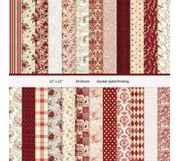 24 Sheets Boho Pattern Paper Set, 12x12 Inch Scrapbook Paper Double-Sided Decorative Craft Papers for DIY Art Card Making Scrapbook Photo Frame Decor Gift Decoration, 24 Designs (C)