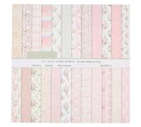 24 Sheets Boho Scrapbook Paper 12 X 12 Inch Double-Sided Patterned Cardstock Vintage Floral Decorative Craft Paper Pad for DIY Photo Album, Junk Journal, Card Making Gift Wrapping