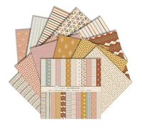 24 Sheets Boho Scrapbook Paper Set, 30.5cmx30.5cm Pattern Paper, Double-Sided Decorative Papers for DIY Craft Scrapbooking Journal Album Decoration, 12 Designs (B)