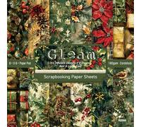 24 Sheets Christmas Pattern Paper 12 Designs Xmas Themed Card Stock Pad 6”X 6”Festival Decorative Craft Paper Scrapbook Specialty Papers Scrapbooking Supplies Kit Pack for DIY Card Making Scrapbook