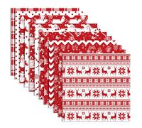 24 Sheets Christmas Scrapbook Paper 12x12 Red Christmas Theme Pattern Scrapbook Paper for DIY Albums Journals Card Making Pad Fabric Pattern