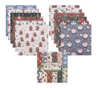 24 Sheets Decoupage Paper,Scrapbooking Card Stock Pad,Christmas Scrapbooking Paper,Single-Sided Scrapbook Papers Pads,Pattern Papers Set,for DIY Card Making Photo Album Decor,Christmas Tree Pattern