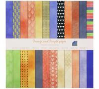 24 Sheets Double Sided Scrapbook Paper Pad - 12x12 Inch Vintage Floral Pattern Cardstock for Junk Journals, DIY Crafting, Photo Albums and Card Making - 30.5 x 30.5cm(Colourful)