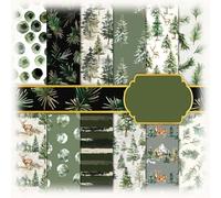 24 Sheets Floral Scrapbook Paper 12x12 Double Sided Paper Scrapbook Decorative for Making Background Origami Decopage Scrapbooking Supplies for Junk Journal, DIY Art Projects, Craft Decorations