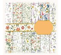 24 Sheets Floral Scrapbook Paper 12x12 Double Sided Paper Scrapbook Decorative for Making Background Origami Decopage Scrapbooking Supplies for Junk Journal, DIY Art Projects, Craft Decorations