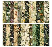 24 Sheets Floral Scrapbook Paper，6x6 Inch Vintage Patterned Craft Paper for Scrapbooking, Card Making, Decoupage and DIY Projects (24 Unique Designs) (A)