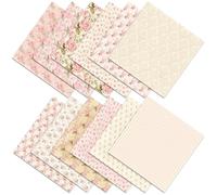 24 Sheets Floral Scrapbook Paper Scrapbooking Supplies Assorted Scrapbook Paper for Crafters Scrapbookers DIY Enthusiasts Card Makers Artists Journalers Teachers Students Kids Hobbyists (F)