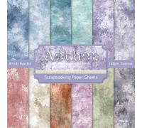 24 Sheets Flower Scrapbooking Paper Pad,6x6Inch Decoupage Paper Sheets,12 Style Patterned Paper,Single-Sided Vintage Cardstock for DIY Card Making,Junk Journal and Craft Supplies (Rendering A)