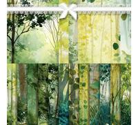 24 Sheets Forest Style Scrapbook Paper 6x6 Inch Nature Forest Themed Oil Painting Cardstock for DIY Card Making Photo Albums Journaling Acid Free Decorative Craft Paper Pad for Hobby Craft Decoration