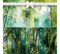 24 Sheets Forest Style Scrapbook Paper 6x6 Inch Nature Forest Themed Oil Painting Cardstock for DIY Card Making Photo Albums Journaling Acid Free Decorative Craft Paper Pad for Hobby Craft Decoration