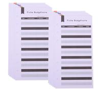 24 Sheets French A6 Budget Record Sheets Paper Punched Loose Leaf