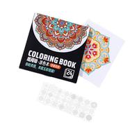 24 Sheets Fun Coloring Book Pre-Patterned Drawing Paper Pad Suit for Acrylic Paint Marker Watercolor and Colored Pencil Travel Art Book