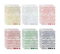 24 Sheets Glitter Alphabet Stickers Self Adhesive Vinyl Letter Number Sticker Colorful Letter Stickers for DIY Scrapbooking Graduation Cap Poster Board Mailbox Water Bottles Decor (Multicolor)