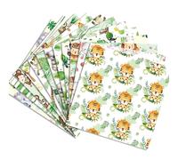 24 Sheets Jungle Animals Scrapbook Paper 30x30cm for Scrapbooking, DIY Crafts, Card Making, Invitations, Envelopes, Origami, Journaling, Decorative Cards, Art Backgrounds Paper Pad