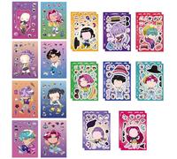 24 Sheets Kpop Make a Face Stickers Cool Korean Pop Music Stickers Colourful K-Pop Style Make Your Own Mix and Match Sticker for DIY Art Craft Kit Girls Teens Decoration Gifts