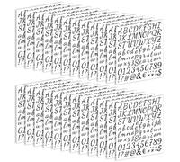 24 Sheets Letter Stickers 2016 Pieces Number Alphabet Stickers 2 Inch 1Inch Self Adhesive Vinyl Stick on Letters for DIY Art Craft Scrapbook Mailbox Cards Envelope