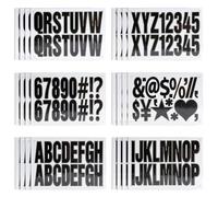 24 Sheets Letter Stickers Large, 2.3 Inch Letters Stickers for Bulletin Board, Number Alphabet Stickers for DIY, Self Adhesive Letters for Poster Board, Mailbox (Black)