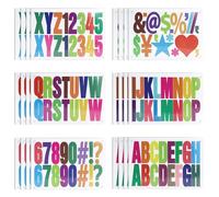 24 Sheets Letter Stickers Large, 2.3 Inch Letters Stickers for Bulletin Board, Number Alphabet Stickers for DIY, Self Adhesive Letters for Poster Board, Mailbox (Bright Colorful)