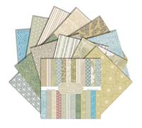 24 Sheets Linen Texture Pattern Paper 12”X12” Double Sided Decorative Craft Paper 160gsm Scrapbook Specialty Papers for Travel Journal Art Craft, Diary Embellishment Supplies (Fabric Texture)
