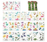 24 Sheets Luminous Dinosaur Tattoo Stickers Waterproof Cartoon Children Stickers